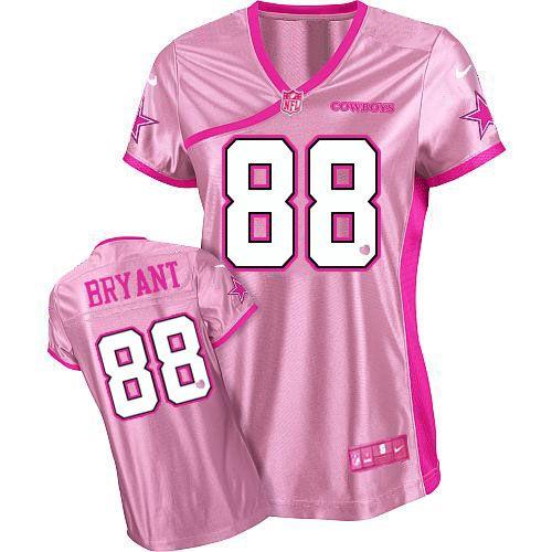شاور جل دوف Nike Dallas Cowboys #88 Dez Bryant Pink Love Womens Jersey شامبو للشعر المعالج